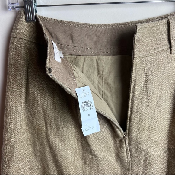 NWT Loft Khaki Linen A-Line Skirt Size 0 - Picture 5 of 16